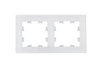 ATLASDESIGN NATURE 2-постовая РАМКА, НАТУРАЛЬНОЕ СТЕКЛО, БЕЛЫЙ Systeme Electric ATN360102