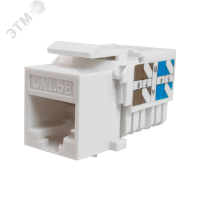 Keystone Jack 8P8C (RJ-45), UTP, Cat.5e. инструментальная заделка, белый SUPRLAN 10-0313