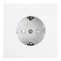 Розетка 1-местная с защитной шторкой с/з (механизм) Stekker Мия 250В 16А RST16-3110-01 белая магнолия 50440