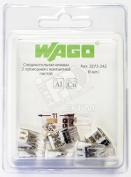 Клемма двухпроводная компактная с пастой (6шт) WAGO 2273-242-6 2585