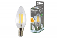 Лампа светодиодная филаментная TDM Electric Е14 6W 4000K прозрачная SQ0340-0276