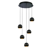 Подвесная люстра DeLight Collection MD21001034-5A black/gold