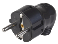 Евровилка угловая черная 16А IEK EVP11-16-01-K02