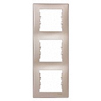 Sedna Рамка 3 поста вертикальная титан Schneider Electric SDN5801368