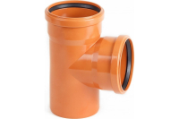 Тройник  наружной канализации 110х110 мм. 87 градусов Хемкор 2491091