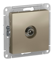Розетка антенная одиночная TV коннектор, механизм Systeme Electric AtlasDesign Шампань ATN000593
