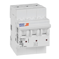 Выключатель автоматический трехполюсный 6А C 4.5кА AC OptiDin BM63-3C6-4.5-УХЛ3 КЭАЗ 326810