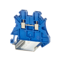 Клемма проходная , винтовой зажим, 2 точки подключения, 2.5 кв.мм, синяя DKC TUR-2.5-BU