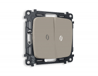 Комплект механизма 2-кл выключателя с подсветкой Ambrella Volt Omega MO364015