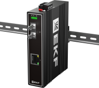 Медиаконвертер 10/100Base-TX в 100Base-X, разъем ST, двойное одномодовое оптоволокно, 1550нм TSX EKF TSX-MC1-1GX1GT-ST