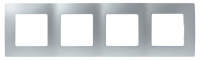 Рамка 4-постовая Legrand Etika алюминий 672554