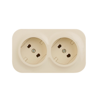 Quteo розетка двойная без заземления без шторок - 16 A - 250 В IP 20 - Слоновая кость Legrand/Daccord 782261
