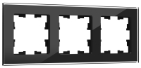 BRITE Рамка 3 поста РУ-3-2-БрЧ стекло черный IEK BR-M32-G-K02