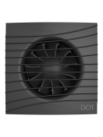 Вентилятор осевой вытяжной с обратным клапаном D125 декоративный DiCiTi SILENT 5C Matt black 00-99003398