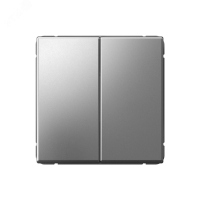 ARTGALLERY 2-клавишный переключатель, сх.6/2, 10АХ, механизм, сталь Systeme Electric GAL000965