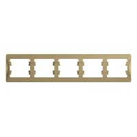 GLOSSA Рамка горизонтальная 5 постов титан Systeme Electric GSL000405