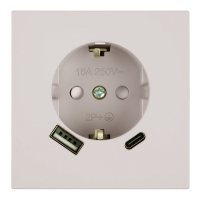 Розетка 1-местная 16А + USB + Type C (механизм) Stekker 250В 20W Мия RST16-3119-08 50482