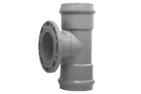 Тройник с ПВХ фланцем   110х100 мм. 90 градусов Хемкор 2181128