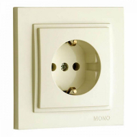 Розетка с заземлением Mono Electric Despina 16А 250В крем 102-170021-117