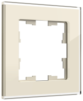 BRITE Рамка 1 пост РУ-1-2-БрВа стекло ванильный IEK BR-M12-G-K10