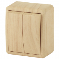 Выключатель двухклавишный ЭРА Эксперт 11-1204-11 Б0020665