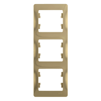 GLOSSA Рамка 3 поста вертикальная титан Systeme Electric GSL000407