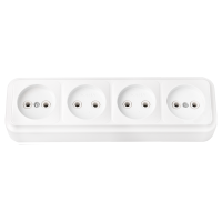 Беларусь Розетка 4 поста наружная без заземления БелТИЗ PА16-264 Розетка РА16-264