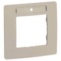 Рамка 1-постовая Legrand Etika с держателем для маркировки слоновая кость 672516