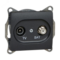 Розетка GLOSSA TV-SAT оконечная 1DB механизм Systeme Electric GSL000797