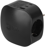 Разветвитель электрический ЭРА SP-3e-3USBAC-B на 3 розетки + 3 USB A+C с заземлением со шторками 16А черный Б0069082