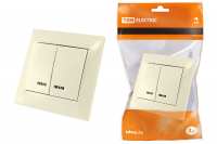 Выключатель двухклавишный с подсветкой Лама TDM Electric SQ1815-0105