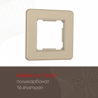 Рамка одноместная Arte Milano 502.16-1.shampan
