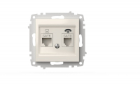 Розетка компьютерная + TF. (Cat 6) ELBI Zena Vega 609-010200-249