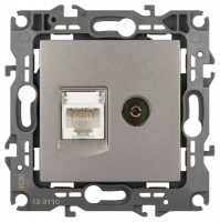 Розетка комбинированная RJ45+TV Эра 12-3110-16 Б0065646 ЭРА
