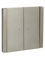 FORTE&PIANO Выключатель 2-клавишный с индикацией 10А FP506 сталь IEK FP-V20-1-10-1-K46