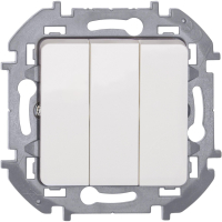 Выключатель трёхклавишный Inspiria 10АХ 250В винтовые зажимы - белый Legrand/Daccord 673540