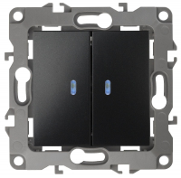 Выключатель двойной с подсветкой Эра 12-1105-05 Б0014661