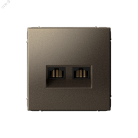 ARTGALLERY РОЗЕТКА двойная компьютерная RJ45+RJ45, кат. 5е, механизм, МОККО Systeme Electric GAL000685