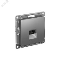 Розетка ATLASDESIGN компьютерная RJ45 механизм сталь Systeme Electric ATN000983