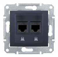 Розетка компьютерная 2хRJ45 Schneider Electric Sedna UTP SDN4800170