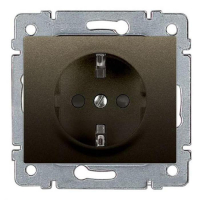 Розетка 2К+3 Legrand Galea Life 16A 250V с/з автоматические клеммы темная бронза 771262
