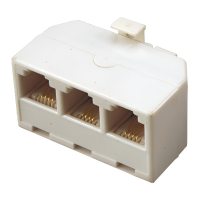 Телефонный тройник RJ-14(6P4C) (штекер - 3        гнезда), REXANT 03-0041