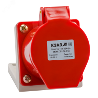 Розетка 134-63А-6h-380AC-3P+PE-IP67 КЭАЗ 241220
