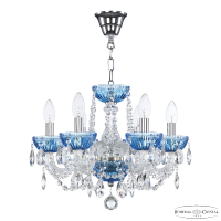 Подвесная люстра Bohemia Ivele Crystal 5402/6/141 Ni Aquamarine/M-1G