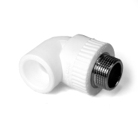 Угольник 20 х 1/2' НР комбинированный, полипропиленовый, белый PRO AQUA PA27008P