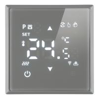 Терморегулятор Wi-Fi (механизм) Stekker Эмили RSW00-5119-10 платиново-серый soft touch 50378