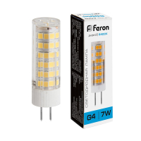 Лампа светодиодная LED 7вт 230в G4 дневной капсульная FERON LB-433 25865