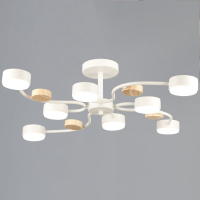 Люстра на штанге Reluce 92860-0.3-08 WT+WOOD GX53