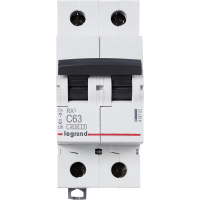 Выключатель автоматический двухполюсный RX3 4.5 кА C 63 А Legrand/Daccord 419703