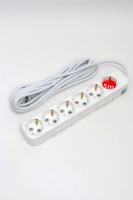 Удлинитель с/з 6вх с защитными шторками ELBI Myra 527-010205-611